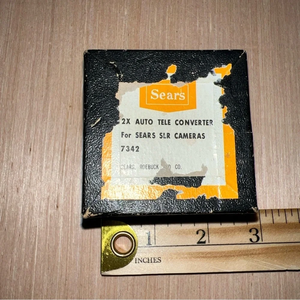 Vintage Sears 2X Auto Tele Converter Lens for SLR Cameras 7342 Great Condition!